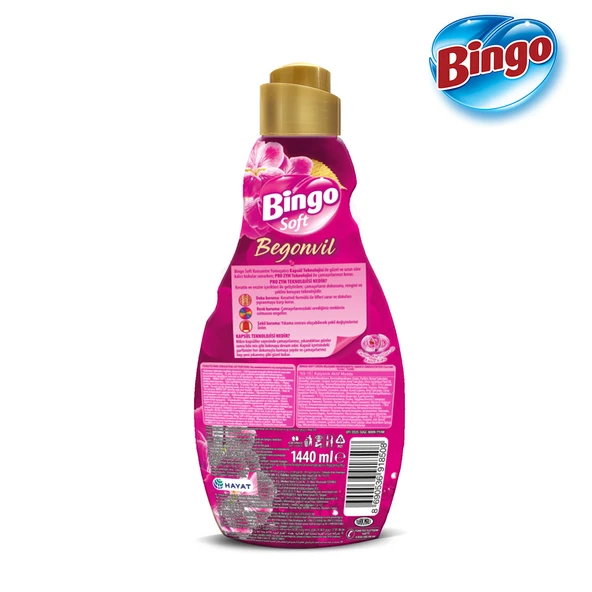 Bingo Soft Konsantre Çamaşır Yumuşatıcısı Begonvil 1440 ml X 4 Adet - 4