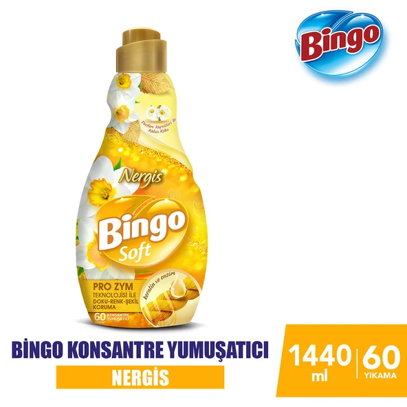 Bingo Soft Konsantre Çamaşır Yumuşatıcısı Nergis 1440 ml X 6 Adet - 2