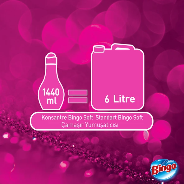 Bingo Soft Konsantre Çamaşır Yumuşatıcısı Begonvil 1440 ml X 4 Adet - 9