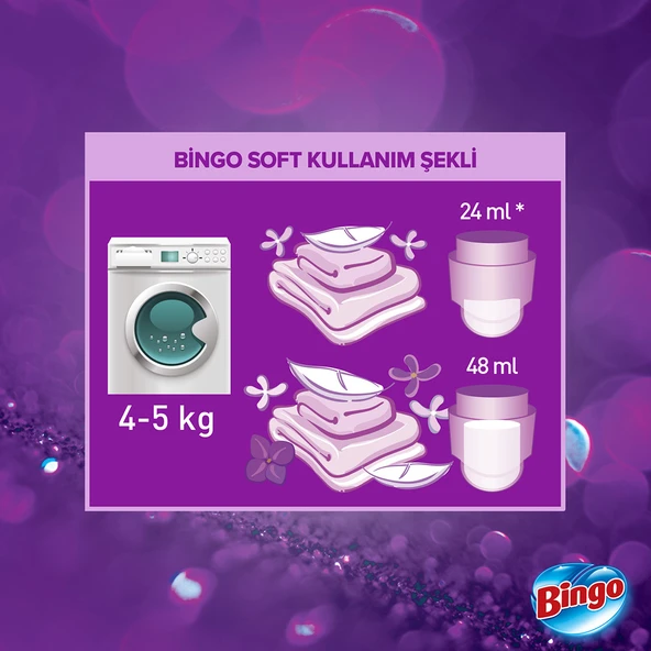 Bingo Soft Konsantre Çamaşır Yumuşatıcısı Lavanta 1440 ml X 4 Adet - 8