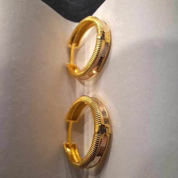 14 Ayar Altın Halka Küpe Sarı Ziynet Gold ZG2126 - 2