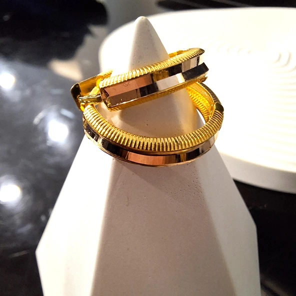 14 Ayar Altın Halka Küpe Sarı Ziynet Gold ZG2126 - 3