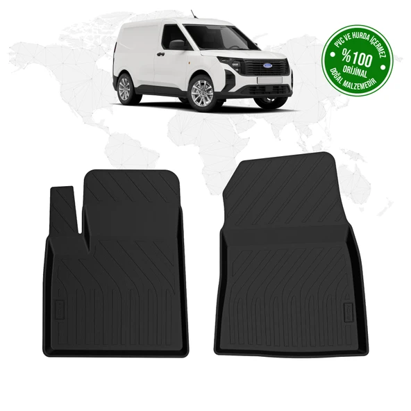 Ford Courier Panelvan 4D Havuzlu Paspas (Ön 2 Parça) 2024 Model ve Sonrası