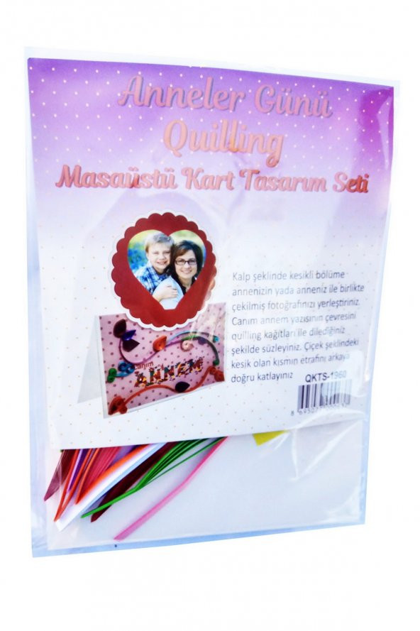Anneler Günü Quilling Masaüstü Kart Tasarım Seti - Resim 3