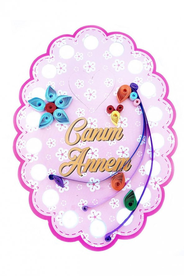Anneler Günü Quilling Askılı Kart Tasarım Seti - 4
