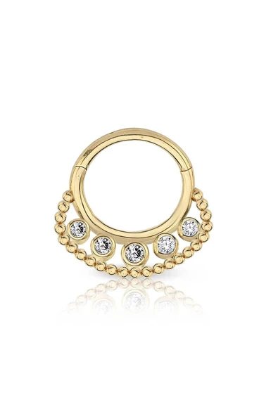 Top Toplu Beş Taşlı Taşlı Altın Helix Piercing ürün görseli 1