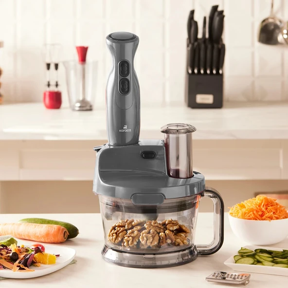 Karaca Pro-Multimax Mutfak Robotu Space Gray 2000 W - Resim 8