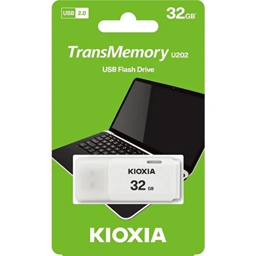 KIOXIA U202 32GB USB 2.0 TransMemory Flash Disk Beyaz