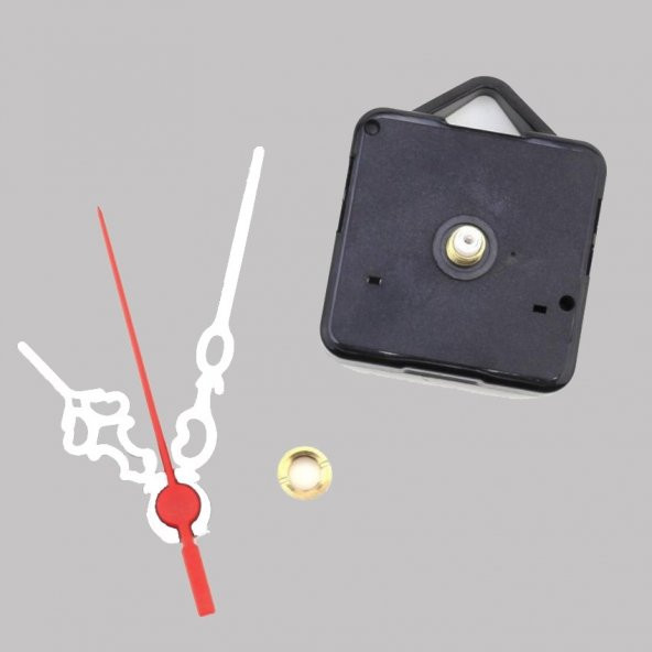 Akar Sessiz Beyaz Saat Motoru ve Saat Mekanizması Askılı (set) Duvar Saati Mekanizma