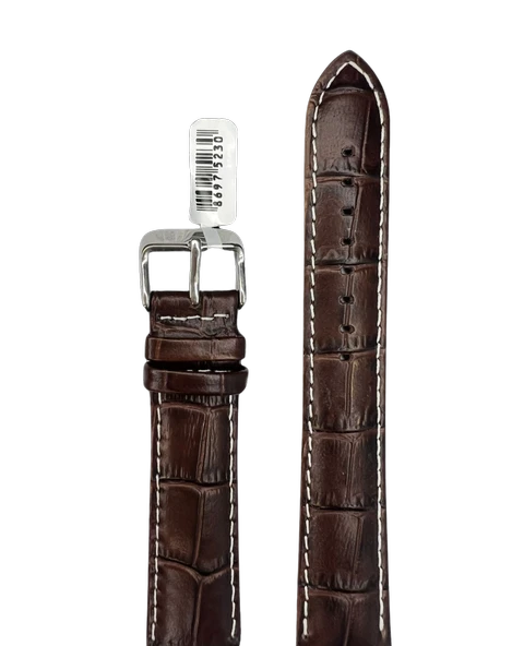 R4178W RODER DERİ KAYIŞ - KAHVERENGİ - BEYAZ DİKİŞ - 2