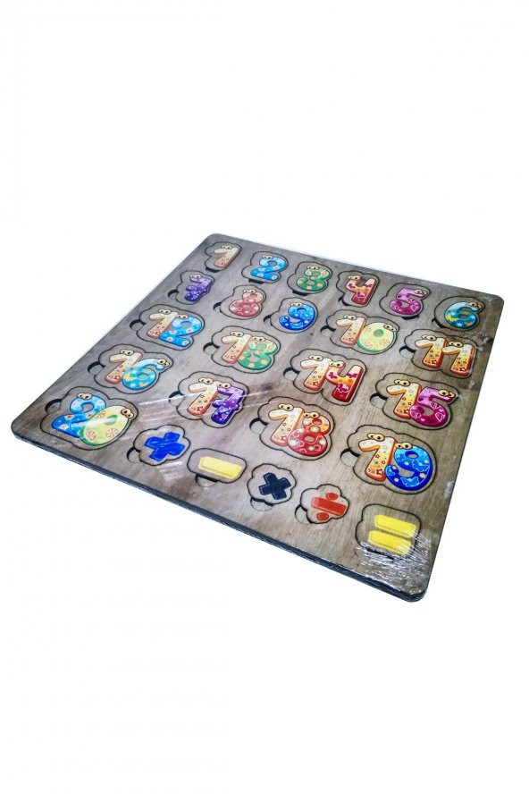 Hayal Ahşap Tutmalı Bul Tak Yapboz Sayılar - 3