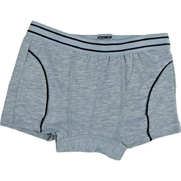 6 lı Paket Gümüş Erkek Çocuk Likralı Boxer Pamuklu Ürün - Resim 3