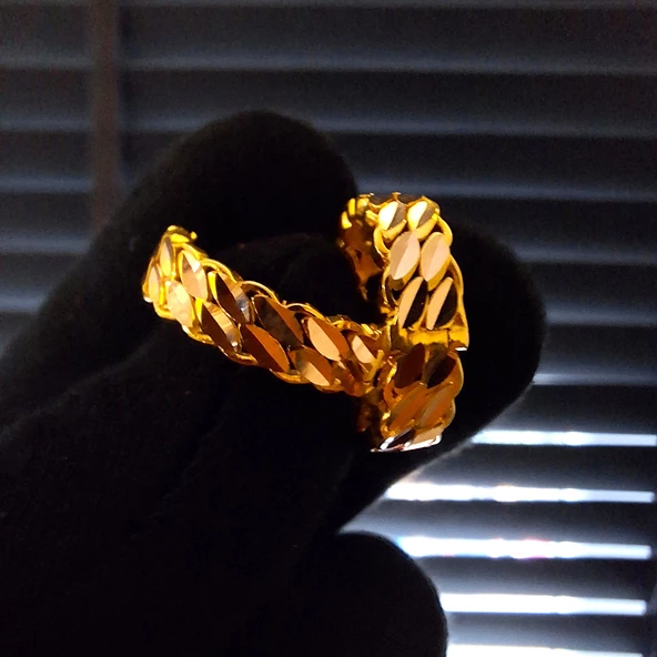 14 Ayar Altın Halka Küpe Sarı Ziynet Gold ZG2143 - 4