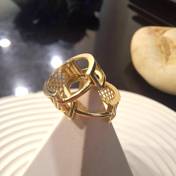 14 Ayar Altın Halka Küpe Sarı Ziynet Gold ZG2138 - 3