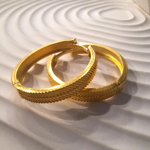 14 Ayar Altın Halka Küpe Sarı Ziynet Gold ZG2136 - 1