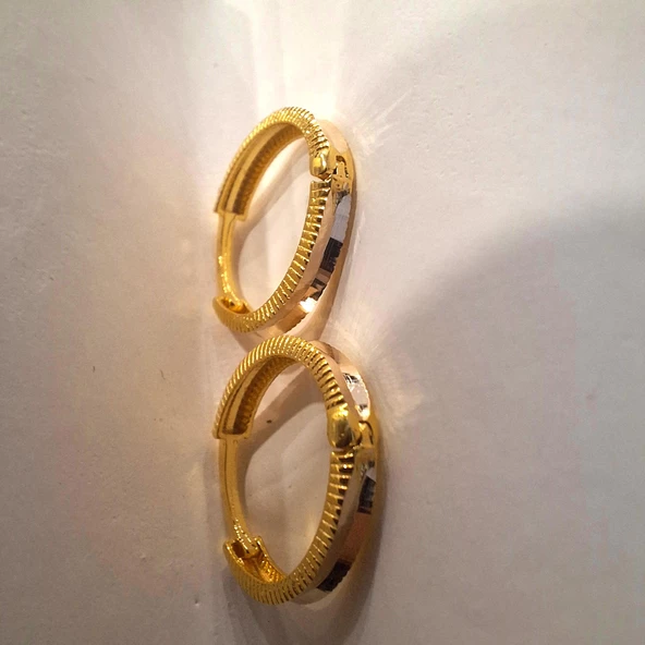 14 Ayar Altın Halka Küpe Sarı Ziynet Gold ZG2142 - 3