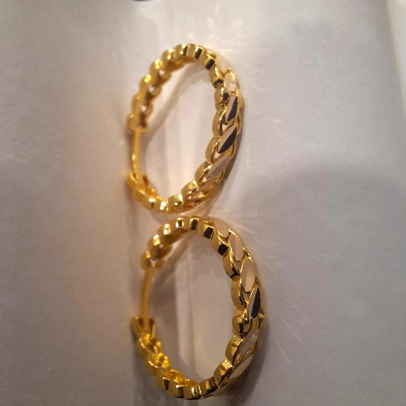 14 Ayar Altın Halka Küpe Sarı Ziynet Gold ZG2144 - 3