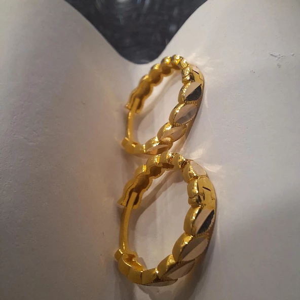 14 Ayar Altın Halka Küpe Sarı Ziynet Gold ZG2135 - 5