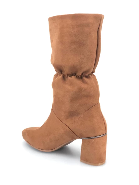 Feles Büzgülü Boğaz Lastikli Kadın Bot Çizme - Resim 11