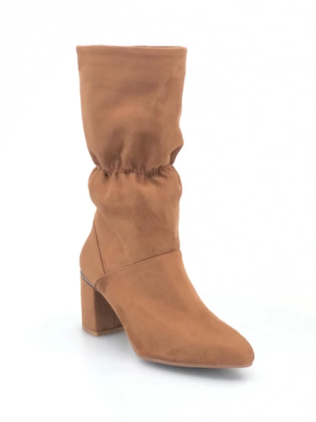 Feles Büzgülü Boğaz Lastikli Kadın Bot Çizme - Resim 23