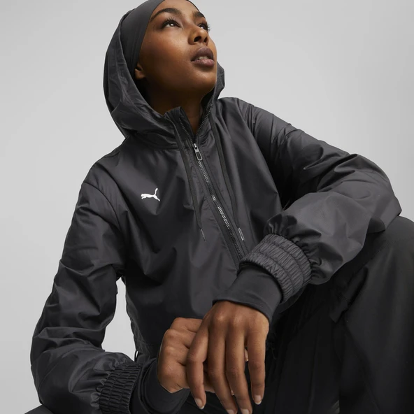 Puma 521791-01 Modest Activewear Rain Jkt Uzun Kadın Mont Yağmurluk Kadın Kaban - Resim 6