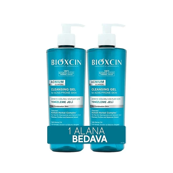 Bioxcin Acnium Sebium Dengeleyici Yüz Yıkama Jeli 2x500ml ürün görseli