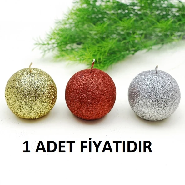 ELMONTE - 6 CM ÇAP KÜRE MUM ( 1 ADET FİYATIDIR ) - 2
