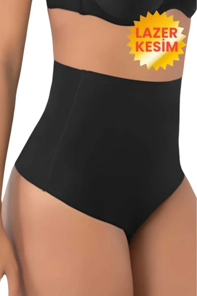 Kadın Lazer Kesim İnceltici ve Toparlayıcı String Korse 2'li Set - 2