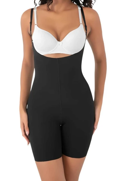 Kadın Lazer Kesim İnceltici ve Toparlayıcı Tam Boy Askılı Korse - Resim 6