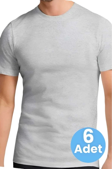 Erkek Sıfır Yaka Pamuklu 6'lı Fanila - 5