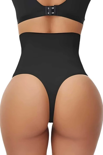 Kadın Dikişsiz Yüksek Bel Karın Toparlayıcı  String Korse - 8