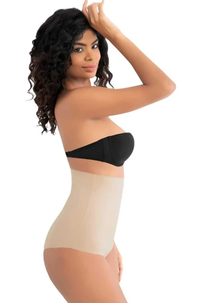 Kadın Lazer Kesim  İnceltici ve Toparlayıcı Yüksek Bel Slip Korse 3'lü Set - Resim 6