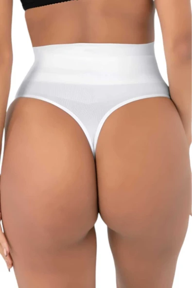 Kadın Dikişsiz Alt Karın Toparlayıcı String Külot Korse 3'lü Set - Resim 2