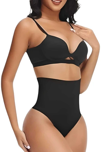 Kadın Dikişsiz Yüksek Bel Karın Toparlayıcı  String Korse 3'lü Set - 7