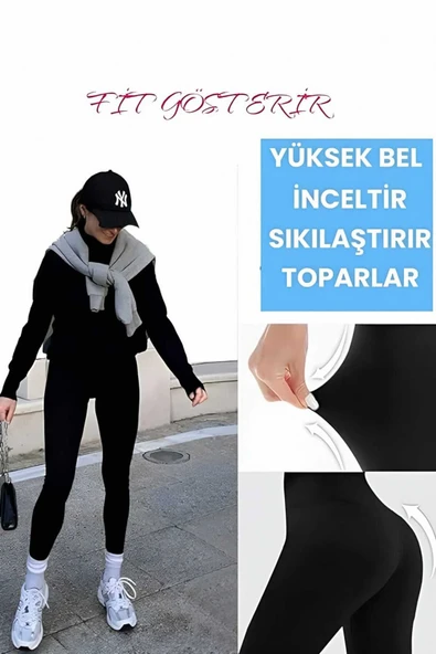 Yüksek Bel Sıkılaştırıcı İnceltici Toparlayıcı Çift Kat Korse Tayt Dikişsiz Korse Tayt - 2