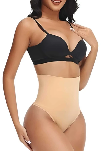 Kadın Dikişsiz Yüksek Bel Karın Toparlayıcı  String Korse - 7