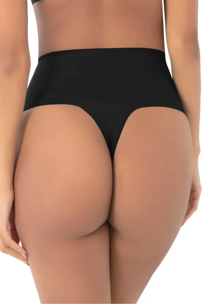 Kadın Lazer Kesim Karın Toparlayıcı ve İnceltici String Korse 3'lü Set - Resim 2