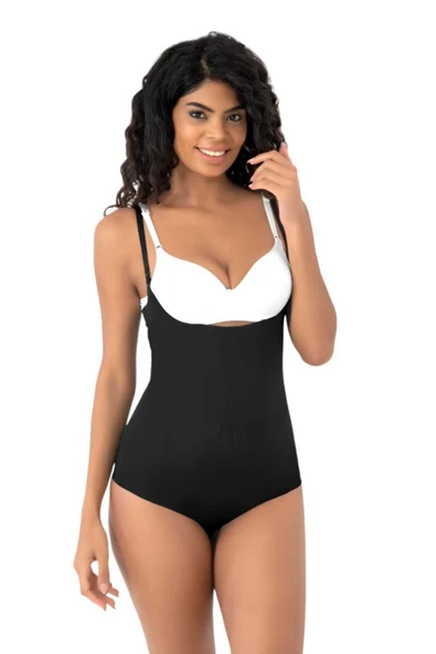 Kadın Lazer Kesim İnceltici ve Toparlayıcı Göğüs Altı Askılı Body Korse 3'lü Set - 6