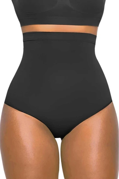 Kadın Toparlayıcı Dikişsiz Yüksek Bel Slip Korse - 5