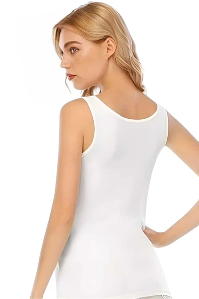 Kadın Kalın Askılı Pamuklu Atlet 3'lü Set - 3