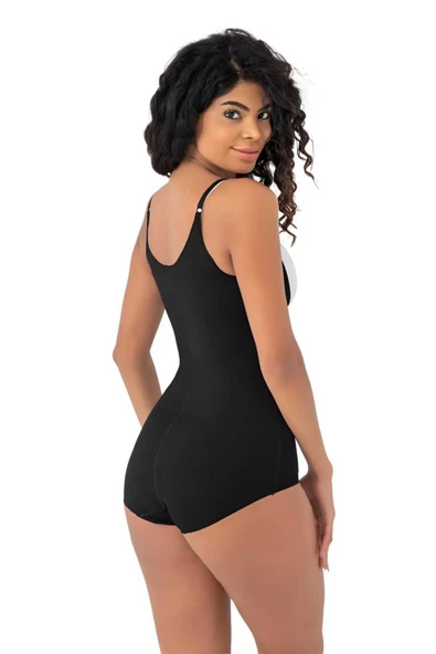 Kadın Lazer Kesim İz Yapmaz Göğüs Destekli Askılı Toparlayıcı Body Slip Korse 2'li Set - Resim 4
