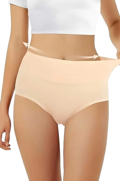 Kadın Dikişsiz Karın Toparlayıcı Slip Külot Korse 3'lü Set - 3