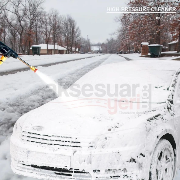 Basınçlı Şarjlı Araba/Motor/Bisiklet Yıkama-Bahçe Sulama/İlaçlama Her Türlü Yüzeyi Yıkama Tabancası - 8