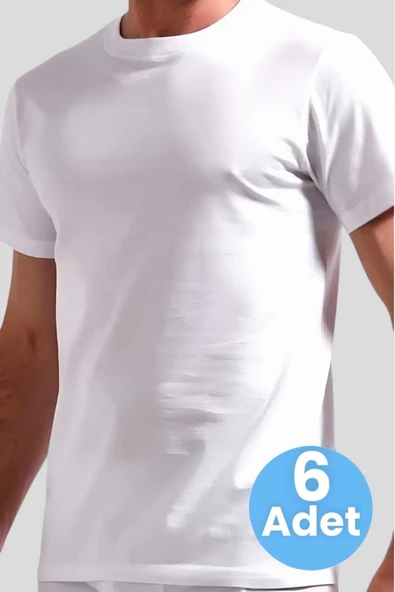 Erkek Sıfır Yaka Pamuklu 6'lı Fanila - 3