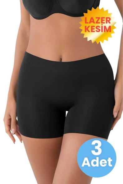 Kadın Lazer Kesim İnceltici ve Toparlayıcı Yüksek Bel Boxer Korse 3'lü Set
