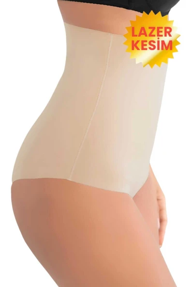 Kadın Lazer Kesim  İnceltici ve Toparlayıcı Yüksek Bel Slip Korse 3'lü Set - Resim 5
