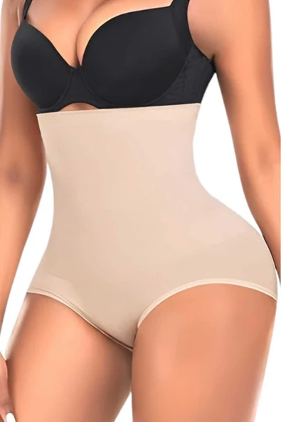 Kadın Toparlayıcı Dikişsiz Yüksek Bel Slip Korse - Resim 3