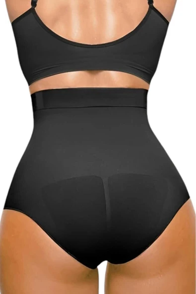 Kadın Toparlayıcı Dikişsiz Yüksek Bel Slip Korse - 7