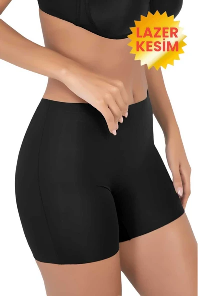 Kadın Lazer Kesim İnceltici ve Toparlayıcı Yüksek Bel Boxer Korse - Resim 8
