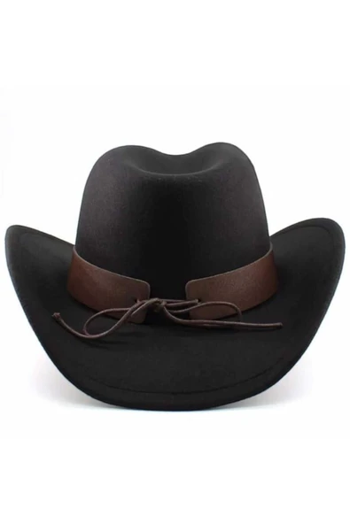 Unisex Kovboy Fötr Şapka Kovboy Şapkası Kovboy Şapka - 6